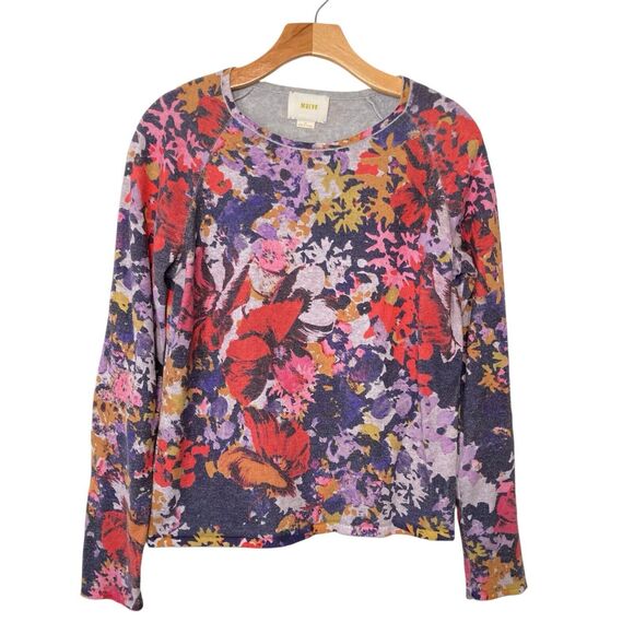 Anthropologie Maeve Kimmie Floral Pullover Sweater Womens Size Small Colorful - Picture 3 of 12